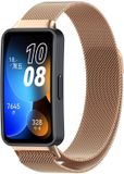 By Qubix - Milanese bandje - Champagne goud - geschikt voor Huawei Band 10 / 9 / 8