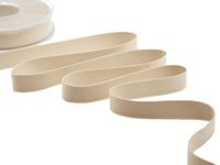 Furlanis - Dubbel satijn lint voor decoraties, cadeaupakketten, gastgeschenken - beige, 15 mm x 20 m