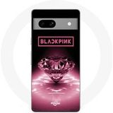 Google Pixel 7a hoesje blackpink ruit zwart en roze