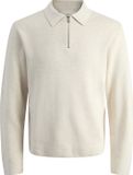 JACK&JONES JPRBLAMILANO STITCH KNIT ZIP POLO SN Heren Polo XL Cloud Dancer