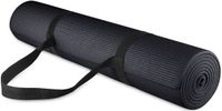 Ibenzoa® BalanceFrom GoYoga Tapis de yoga - Noir - Avec sangle de transport