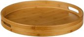 Secret de Gourmet Dienblad - serveerblad - bamboe bruin - met handvaten - D40 cm