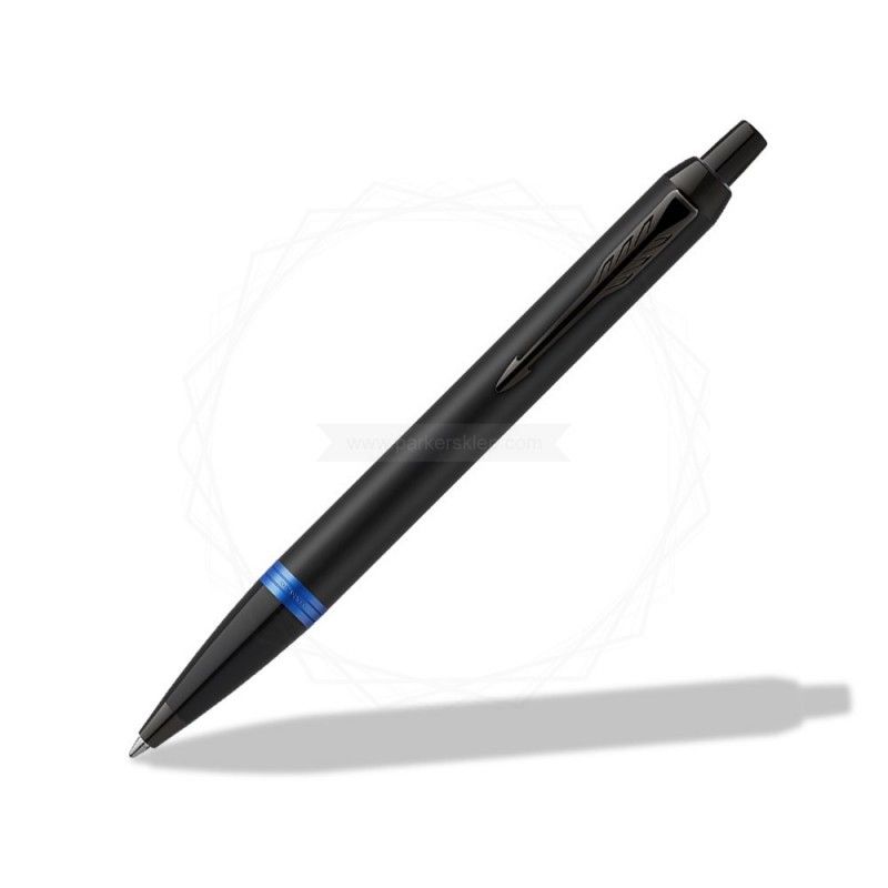 Parker IM Intrekbare balpen met klembevestiging, Zwart, Blauw