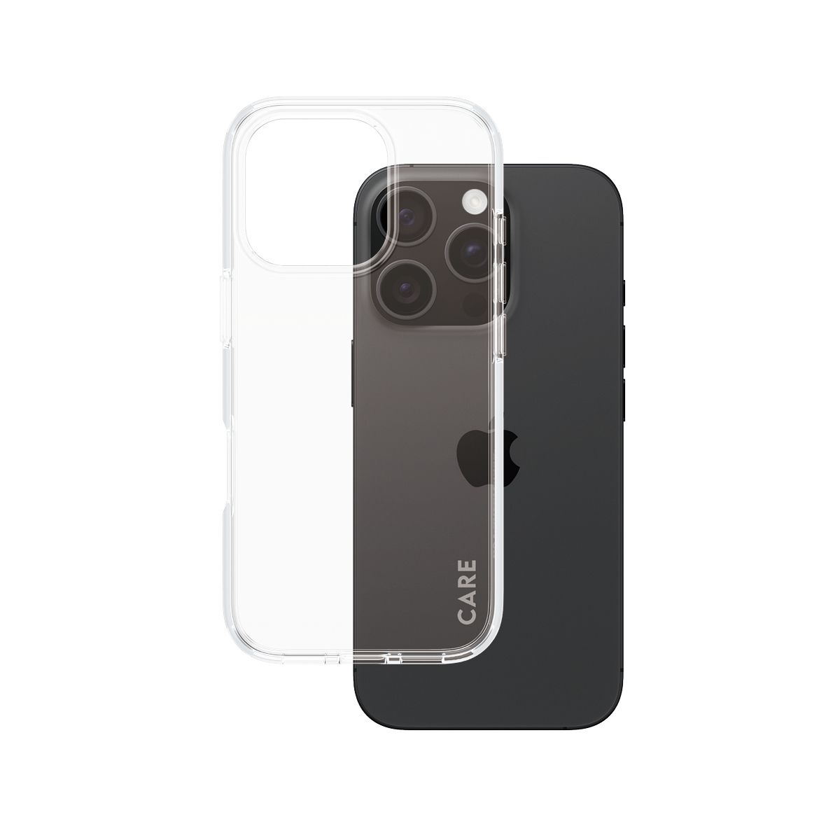 PanzerGlass CARE by PG Transparent iPhone 16 Pro Back Cover - Transparant
