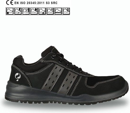 Quick Werkschoenen S3 SRC Sport Zwart Laag