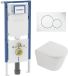 Geberit QeramiQ Dely Toiletset - Toilet suspendu - Réservoir encastré - Sans bride - Cuvette à chasse profonde - Évacuation PK - Double chasse - Abattant Softclose - Céramique - Blanc mat