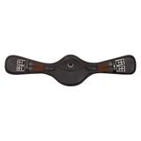 Imperial Riding IRH Sangle de dressage anatomique en cuir avec boucles à rouleau et anneau en D, marron foncé, 80 cm