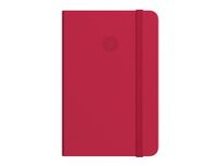 Antartik Notitieboek met elastiek, vaste omslag, A4 vellen, geruit, rood, 100 vellen, 80 g, FSC