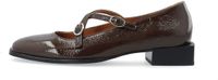 Bianco BIAESTHER Mary Jane schoenen bruin leer blokhak gesp vierkante neus 39