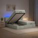 vidaXL Ottomaanse Bed met Matras en LED Lichtgrijs 180 x 200 cm