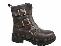 Bridge 26238221 Dark Brown Boots Bruin Synthetisch Dames - Bruin - 39