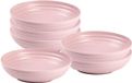 Plasticforte bols de soupe - 6x - D22 x H5.5 cm - vieux rose - plastique - incassable - vaisselle