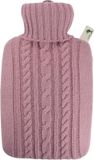 Hugo Frosch Gmbh Bouillotte de luxe - housse tricotée - rose - 1800 ml