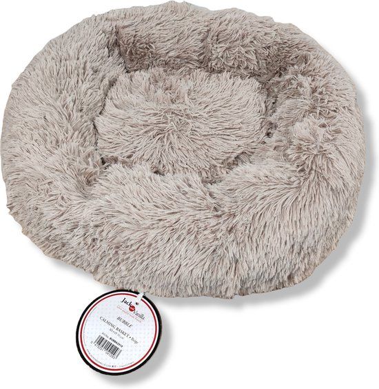 Jack and Vanilla Donut Hondenmand - Rond - Beige - M - Ø70cm