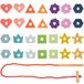 TickiT 73564 Rainbow Wooden Lacing Shapes