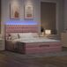 Maison Exclusive - Cadre de lit ottoman avec matelas rose, 180x200 cm, velours