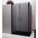 Lacus Zijwand Lacus Giglio Evo 70x200 cm Aluminium Profiel Rookglas Zwart