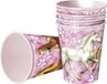 Merkloos / Sans marque Haza-Witbaard Bekertjes paarden thema - 16x st - 250 ml - karton