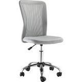 Chaise de bureau polyester gris 43x58x100 cm