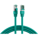 Patchkabel RJ45 Patchkabel Cat.6A S/FTP LSZH, grün 0,5m - 1 VPE = 10 Stück
