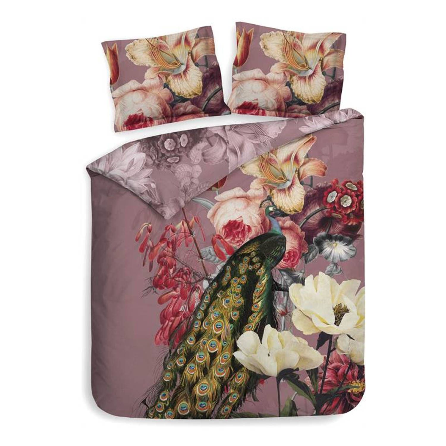Heckett & Lane Fonda Dekbedovertrek - Lits-jumeaux - 260x200/220 cm - Floral Pink - Roze