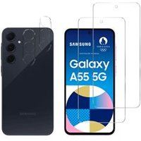 Phonillico® Samsung Galaxy A55 5G Gehard Glas met Camerabescherming [Pack 2]
