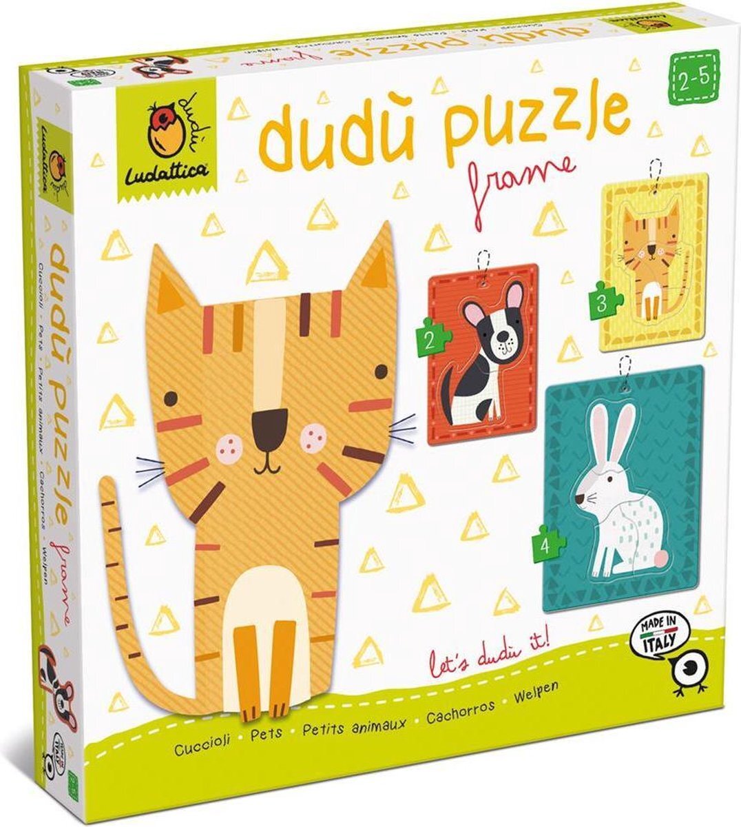 Ludattica Vorm-puzzel Pets junior 22,5 cm hout 9-delig