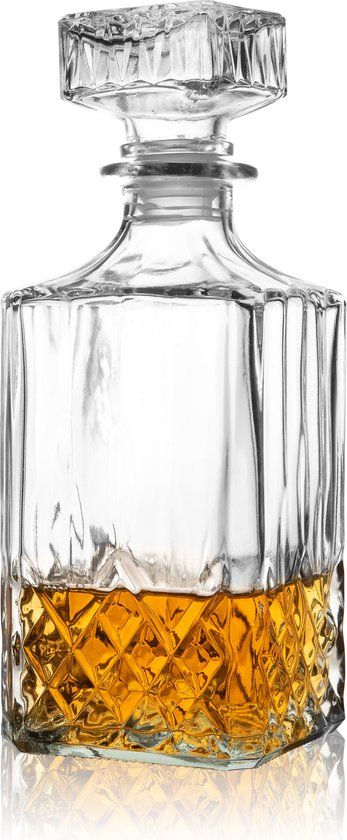 Whiskey Karaf Geschenkset - 900ml - Glas - Met Dop - Valentijnsdag Cadeau