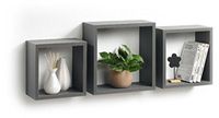 Modul'Home 6RAN789BC plank in kubusvorm, vak, MDF, 11,8 x 30 x 30 cm, antracietgrijs