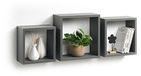 Modul'Home 6RAN789BC plank in kubusvorm, vak, MDF, 11,8 x 30 x 30 cm, antracietgrijs
