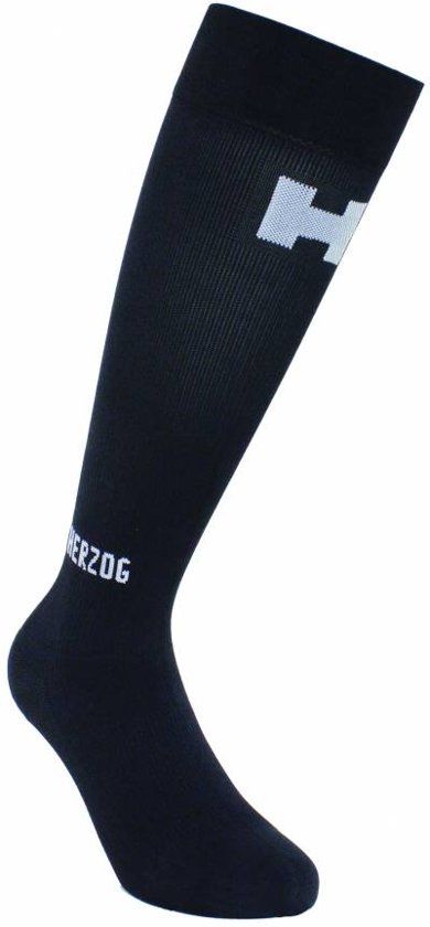 Herzog Pro Compressiesokken Zwart/Zilver - 36-39 Beenlengte