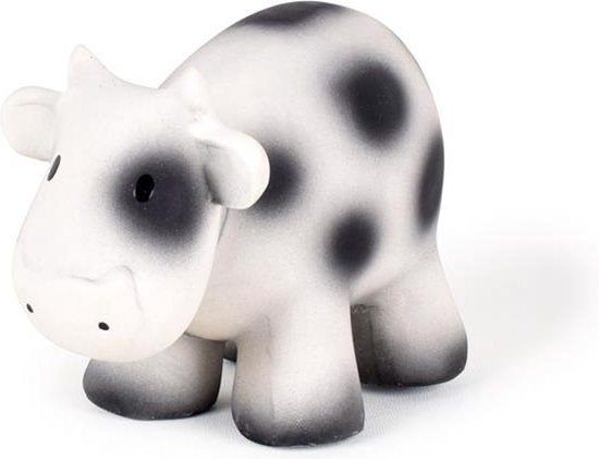 Tikiri Bijt- en Badspeelgoed met Rammelaar - Koe - 12 cm