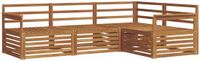 vidaXL - Buiten - bank - set - 4 - st - Naturel - Massief - Acacia - Hout