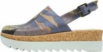 DOGO Akita - Ancient Egypt 40 Sandalen met hak Blauw Imitatieleer Klittenband 40 EU