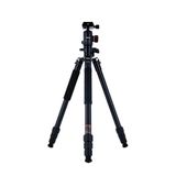 Rollei C5I MAKRO PRO I Carbon statief I Zwart I 3D-kogelkop I monopod I smartphonehouder I snelwisselplaat I 90° draaibare middenzuil