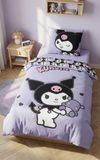 Hello Kitty Dekbedovertrek Kuromi Sweet - 140 x 200 + 70 x 90 cm - Polyester