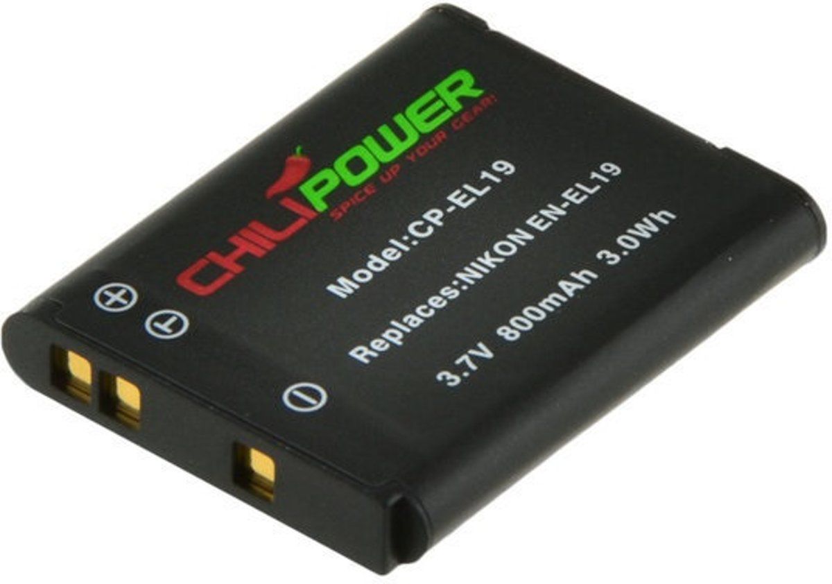 ChiliPower EN-EL19 accu voor Nikon - 800mAh