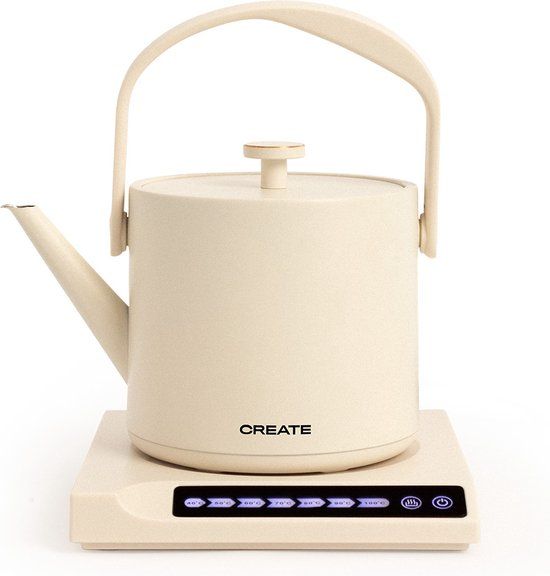 CREATE Hattori Digitale Waterkoker - 500 ml - Mat Wit - 880W - BPA vrij