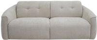 Vente-unique Vierzitsslaapbank express converteerbaar in getextureerde beige stof - Slaapoppervlak 160 cm - Matras 16 cm traagschuim ASUFA
