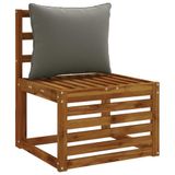 vidaXL Rugkussen PUTTEN 100% Polyester Grijs 50 x 40 x 15 cm