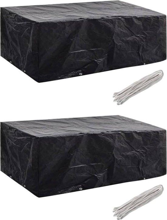 vidaXL Tuinmeubelhoes Zwart Polyetheen 200x160x70 cm