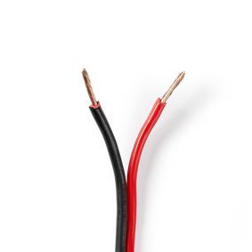 Nedis CAGW1500BK1000 - Audio kabel - 100 m - Zwart, Rood