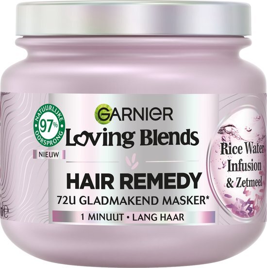 Garnier Loving Blends - Haarmasker - Rice Water Infusion - Glans &amp; Zacht haarmasker - Lang haar - 340 ml