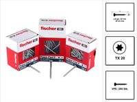 Fischer 200x Power-Fast II FPF II PTF 4,5 x 25 mm BC Pan Head met binnenzeskant TX20 volschroefdraad galvanisch verzinkt blauw gepassiveerd - 670329