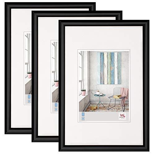 Walther Design KP030B 3-pack Trendstyle kunststof frame 20x30 cm, zwart