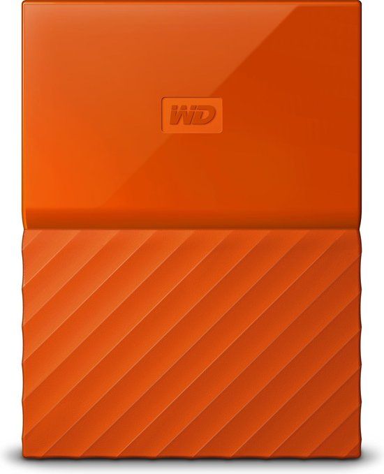 Western Digital My Passport Portable 2TB External Hard Drive - Orange