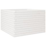 VidaXL Plantenbak 70x70x45,5 cm massief grenenhout wit