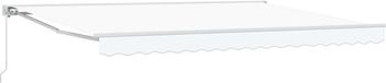 vidaXL Parasol manuel 4 x 3,5 m blanc polyester