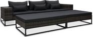 vidaXL 5-delige loungeset met kussens, polyrotan, grijs