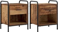 vidaXL Nachtkastje - Oud hout - 40 x 30 x 50 cm